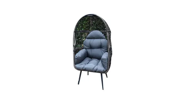 Duoyes Stylish Outdoor Sofa, Wicker Sofa Chair Modular in Steel Frame with Cushions