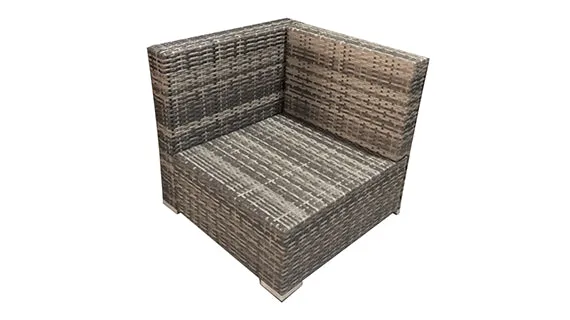 Duoyes Wicker Outdoor Sofa Sectional, 8-PC Outdoor Seating Modular in Steel Frame with Cushions