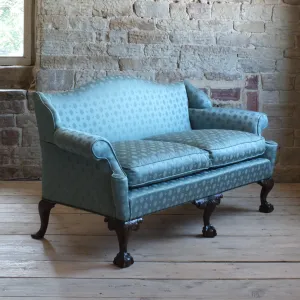 Early 20th century country house camel back sofa