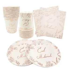 Eid Mubarak Rose Gold Eid Mubarak Dining Set