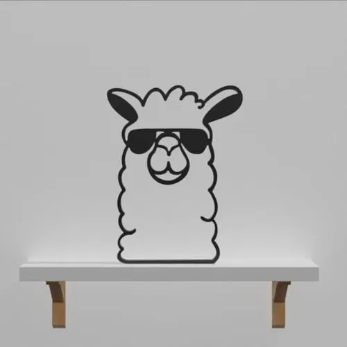 EROTNGO Charming Llama Figurine | Funny Animal Lover's Gift Idea | Minimalist Decor for Office, Bedroom, and Wall | Cute Tabletop Showpiece | Adorable Conversation Starter & Attractive Decoration