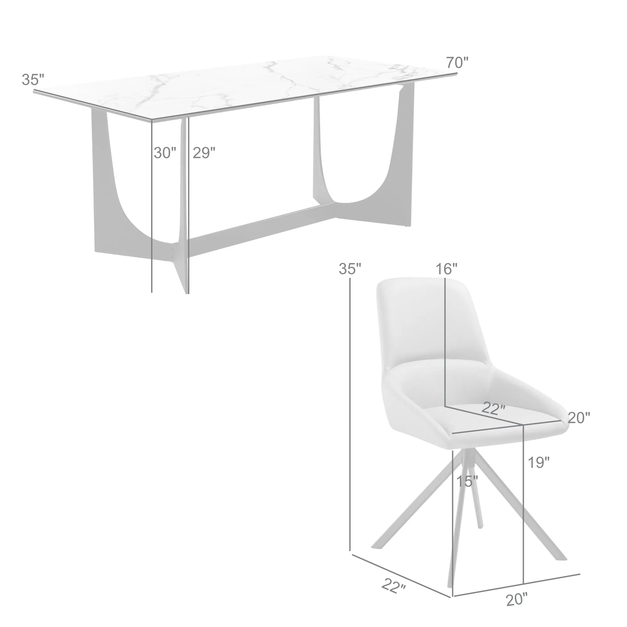 Esme and Maverick 7 Piece Dining Set