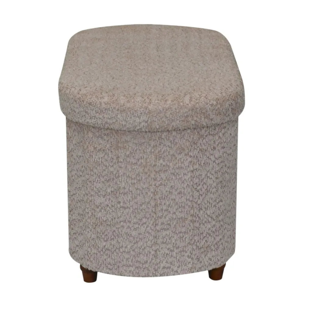 Esme Ottoman With Boucle Storage Bench - Black, Modern Design, Ample Storage & Seating