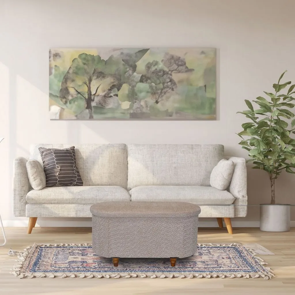 Esme Ottoman With Boucle Storage Bench - Black, Modern Design, Ample Storage & Seating