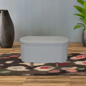 Esme Ottoman With Boucle Storage Bench - Black, Modern Design, Ample Storage & Seating