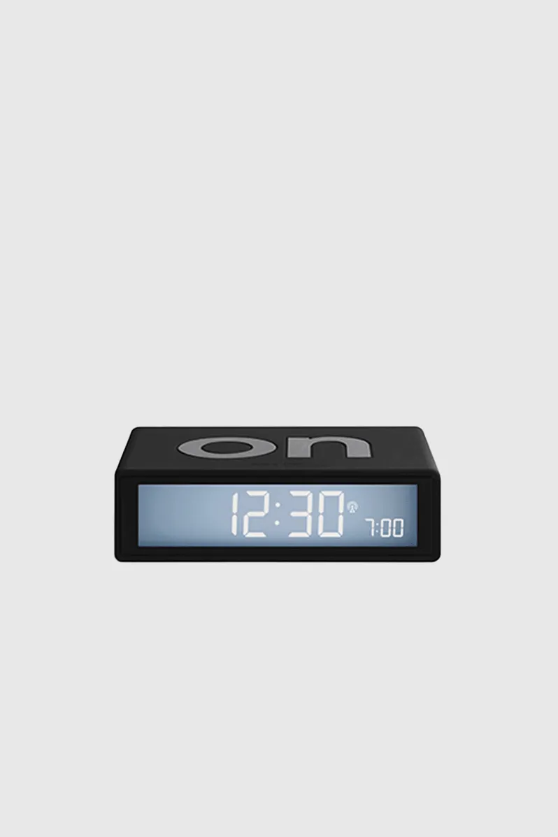 Flip  Clock Reversible Alarm Clock - Black