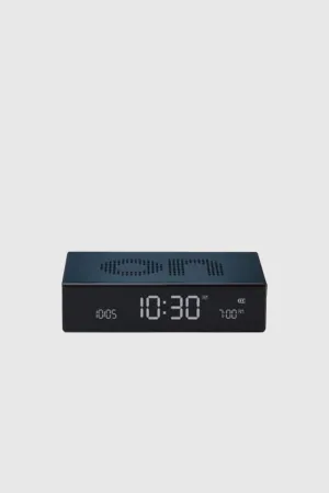 Flip Premium Reversible Alarm Clock - Dark Aluminium Blue