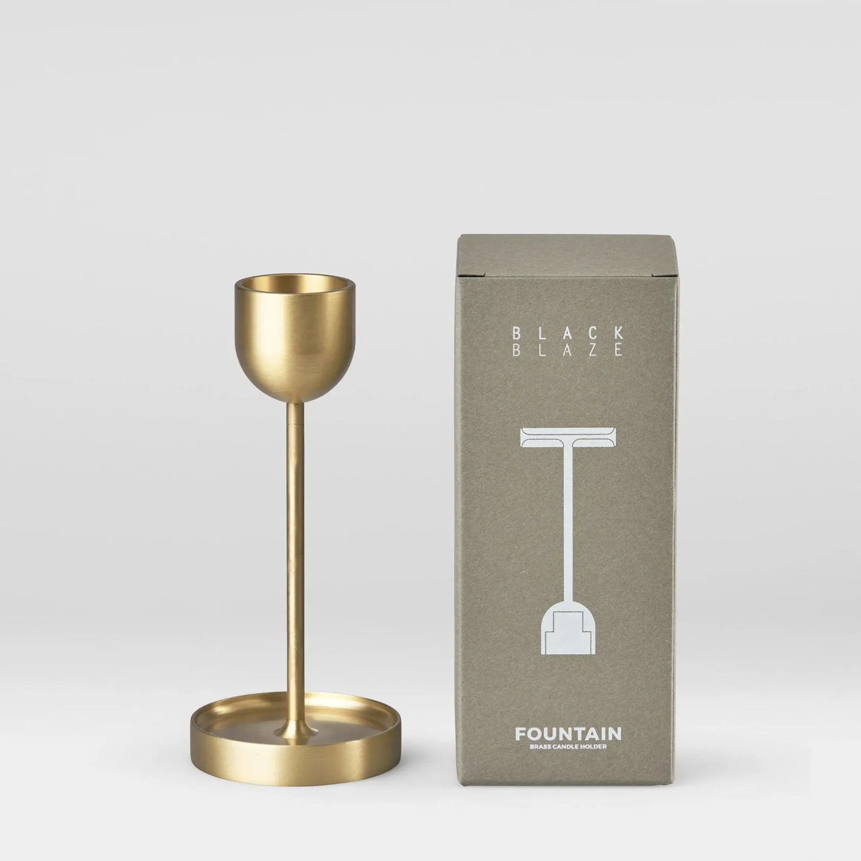 Fountain Brass Candle Holder | Large