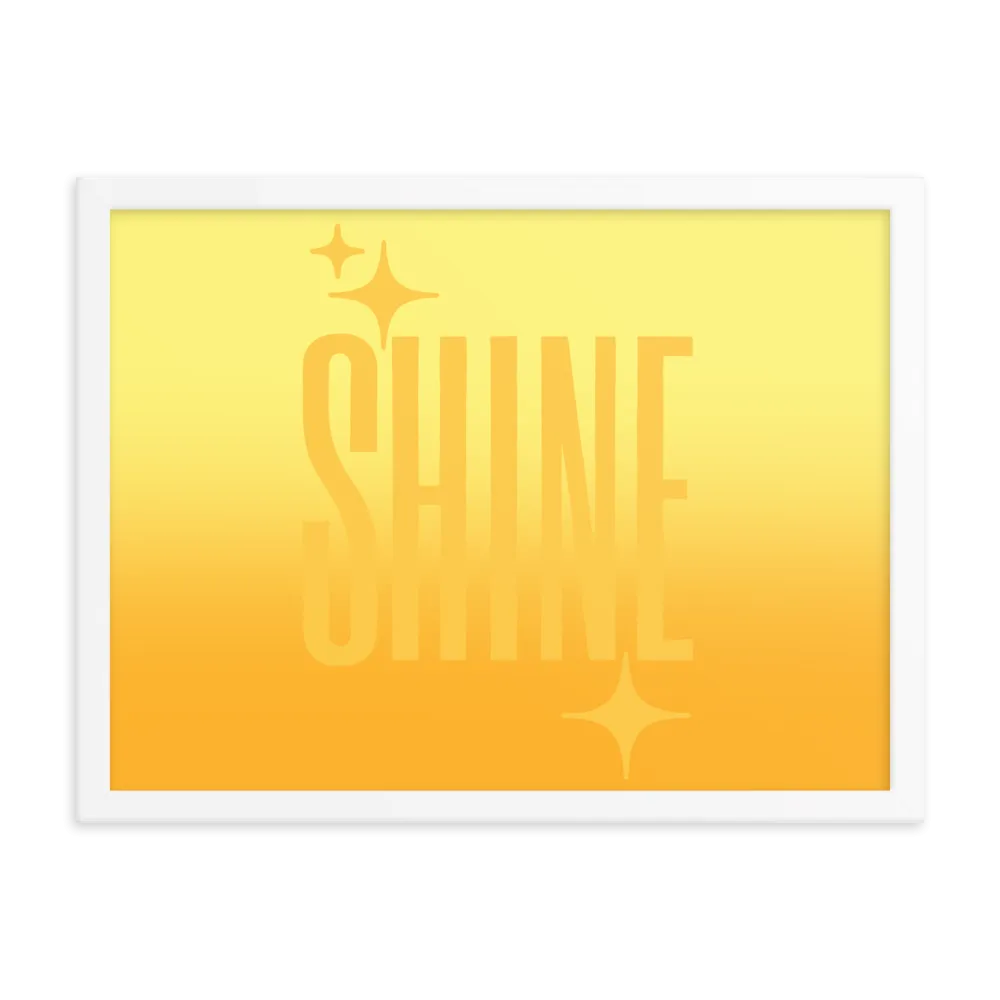 Framed Shine Ghost Text Poster