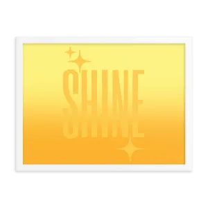 Framed Shine Ghost Text Poster
