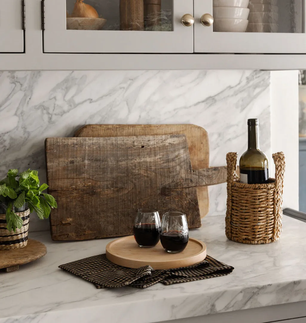 Gambrel Seagrass Wine Caddy