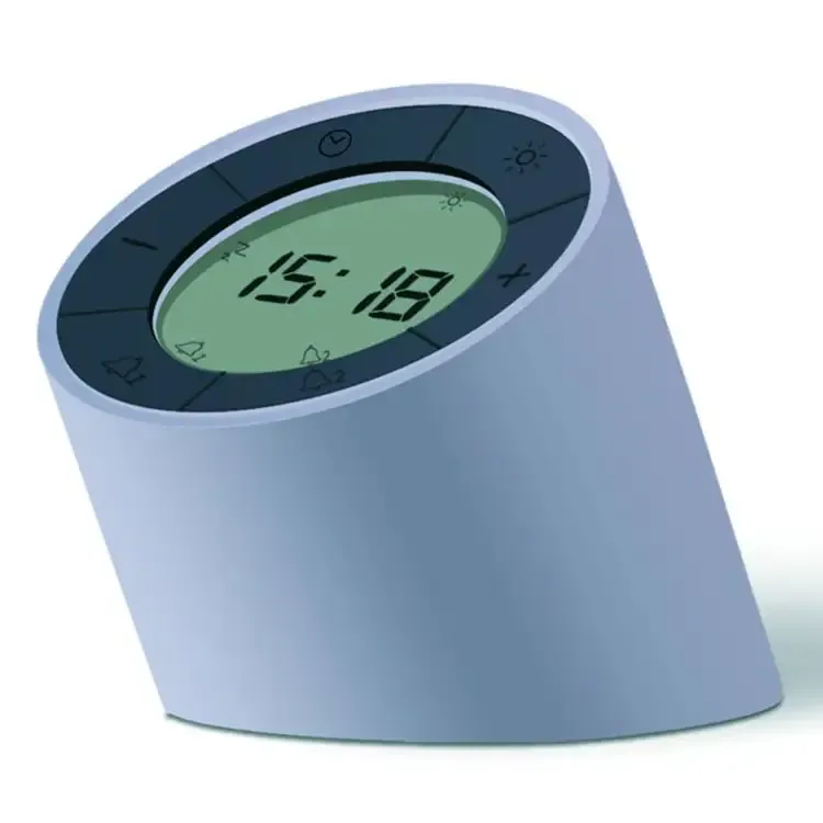 Gingko Edge Light Digital Rechargeable Dual Alarm Clock (Grey) G001GY