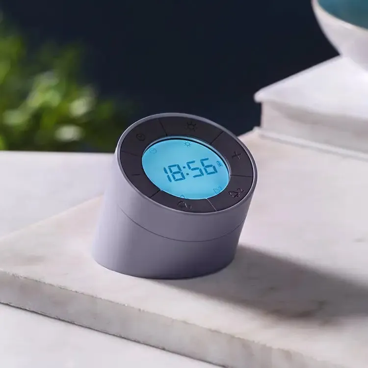 Gingko Edge Light Digital Rechargeable Dual Alarm Clock (Grey) G001GY
