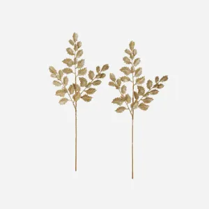 Glitter Holly Sprig