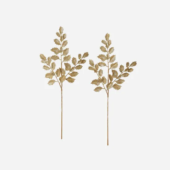 Glitter Holly Sprig