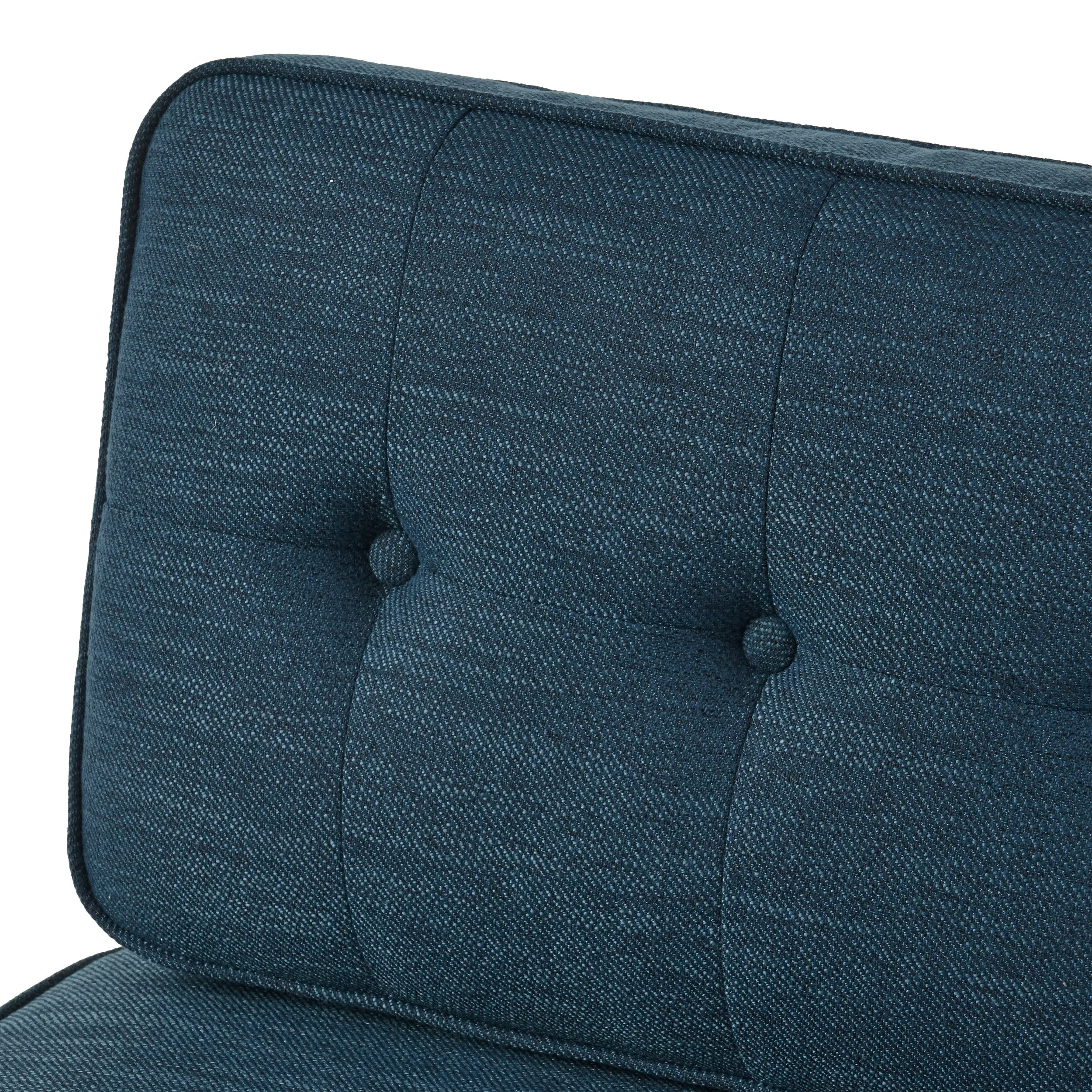Grace Contemporary Fabric Chaise Sectional with Button Accents