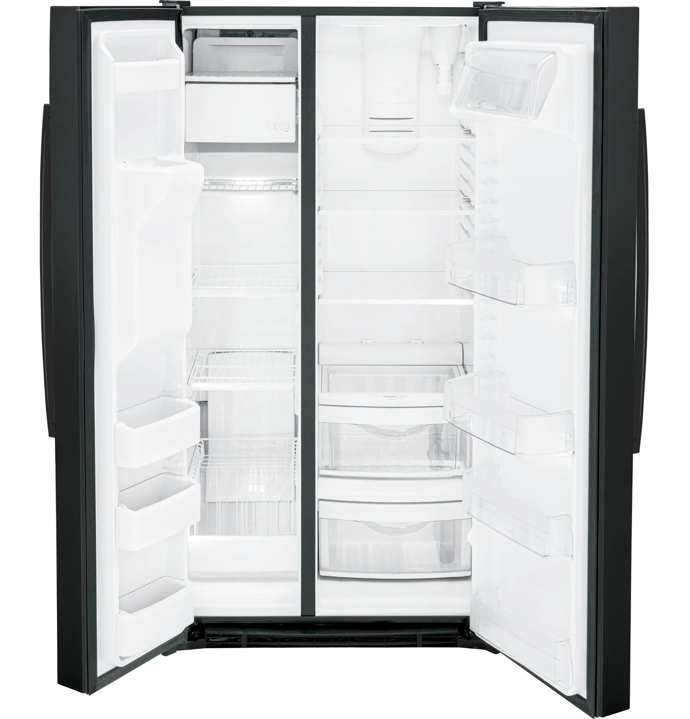 GSS25GGPBB GE® 25.3 Cu. Ft. Side-By-Side Refrigerator
