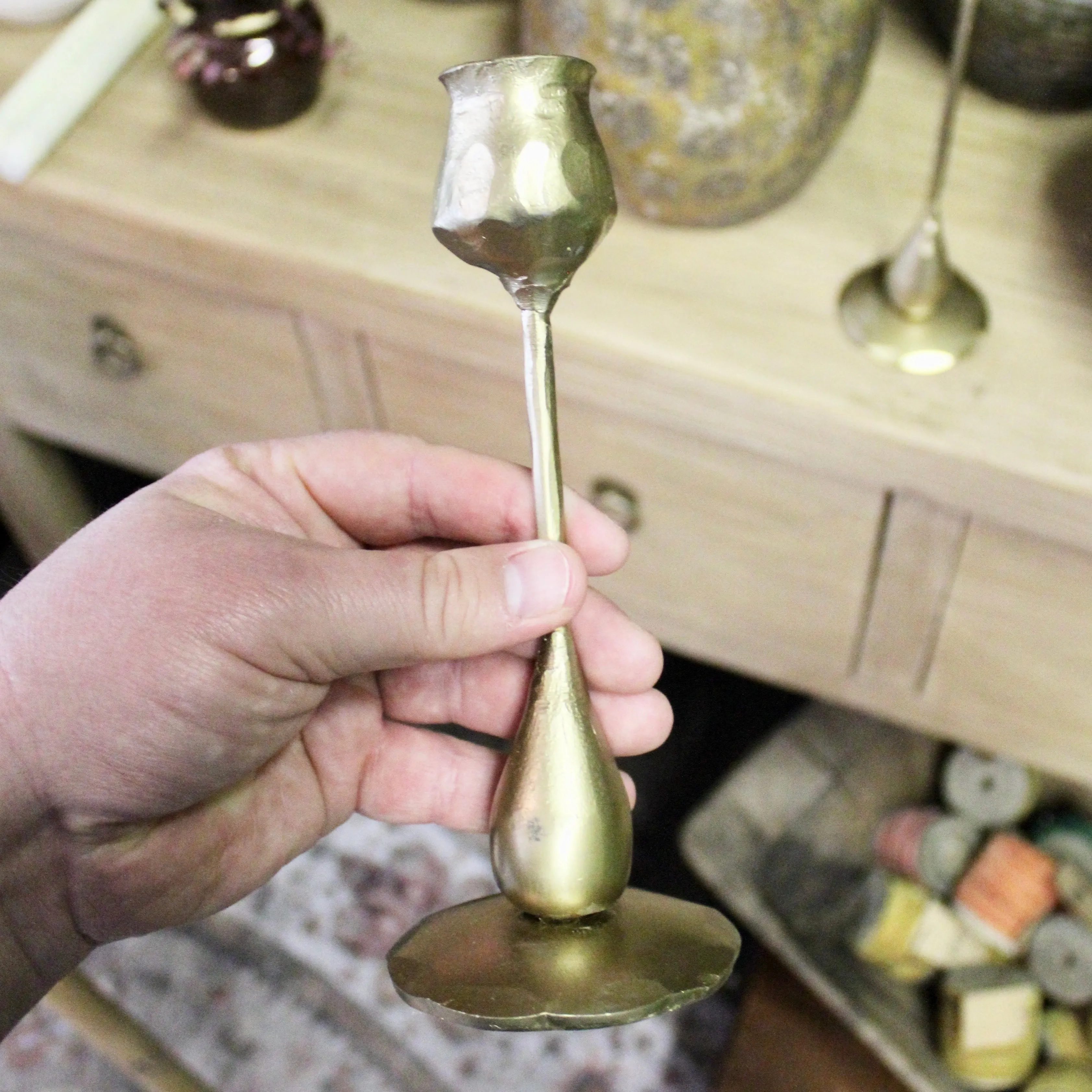 Hand-Forged Iron Taper Candleholders