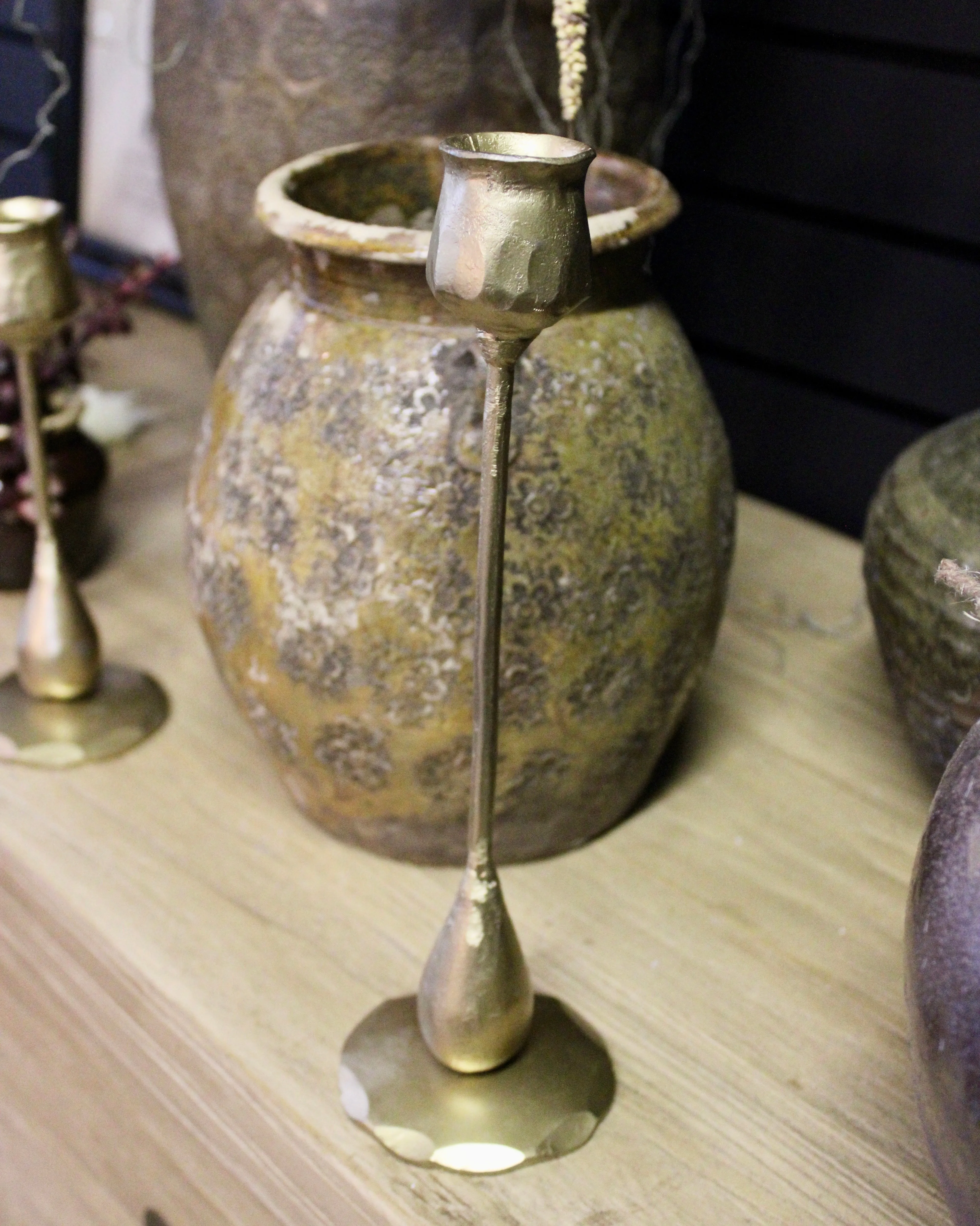 Hand-Forged Iron Taper Candleholders
