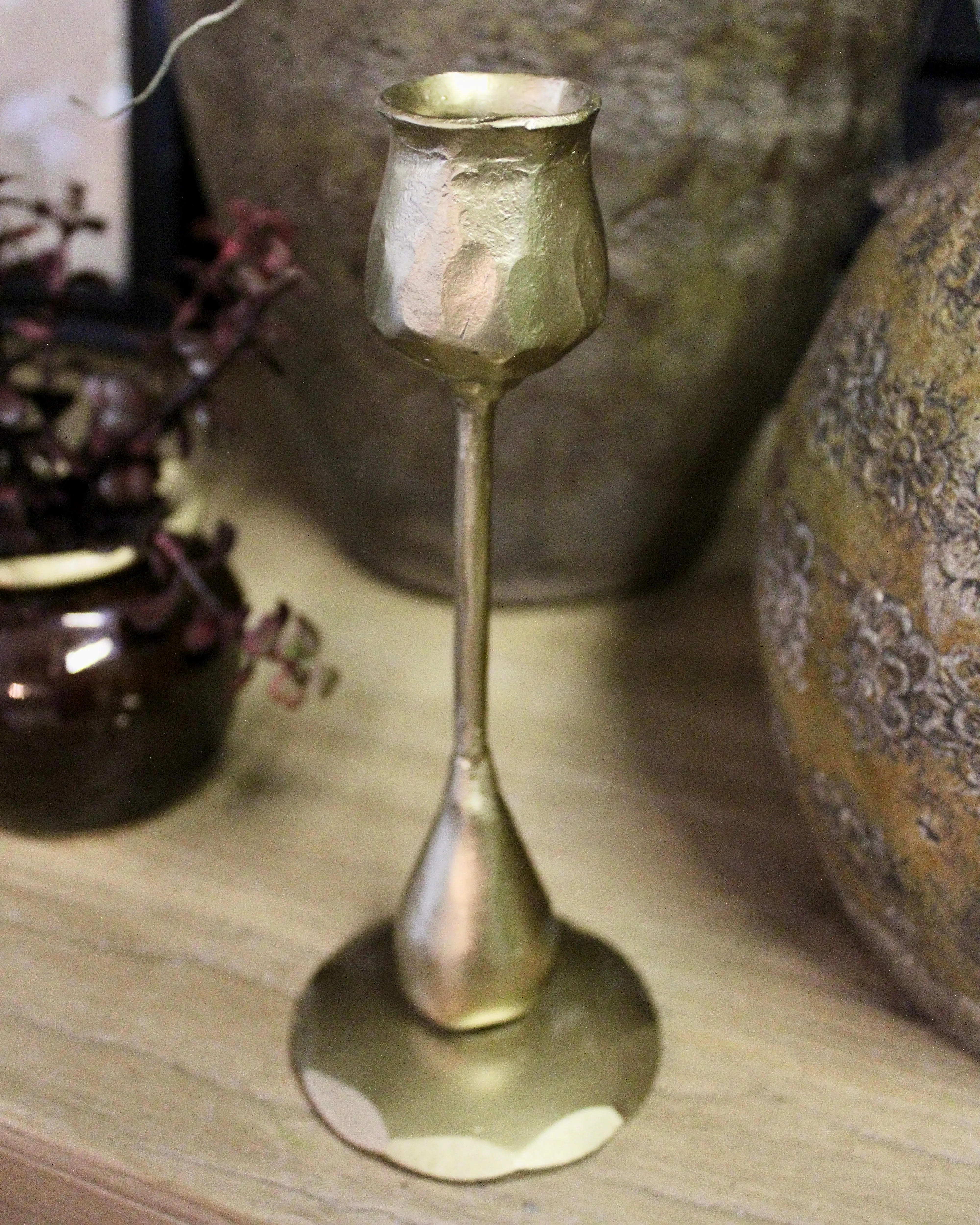Hand-Forged Iron Taper Candleholders