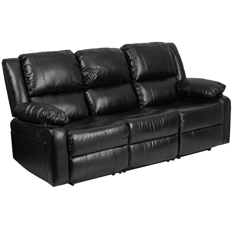 Harmony Series Brown LeatherSoft Sofa with Two Built-In Recliners - BT-70597-SOF-BN-GG