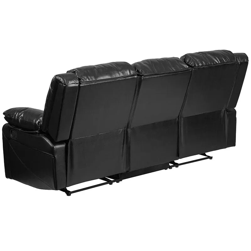 Harmony Series Brown LeatherSoft Sofa with Two Built-In Recliners - BT-70597-SOF-BN-GG