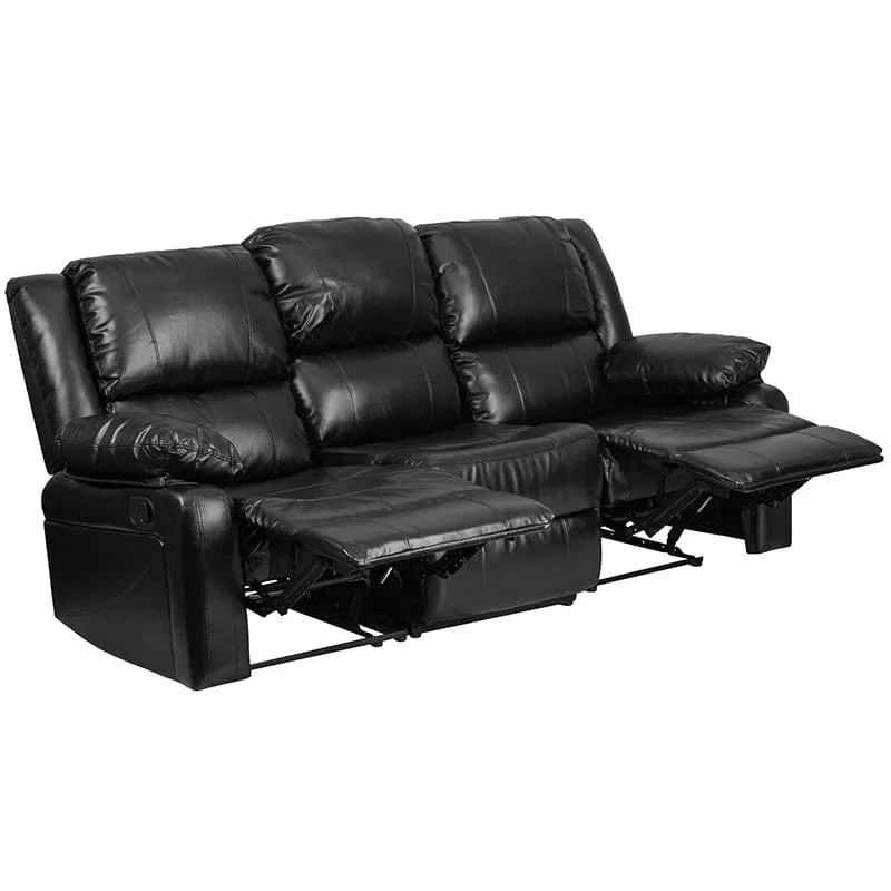 Harmony Series Brown LeatherSoft Sofa with Two Built-In Recliners - BT-70597-SOF-BN-GG