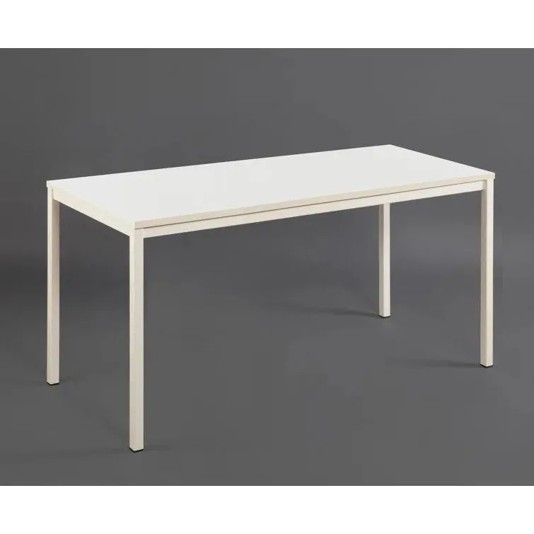 Harry Contemporary Wood and Metal Computer Desk - Ivory
