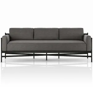Hearst 99" Outdoor Sofa, Charcoal