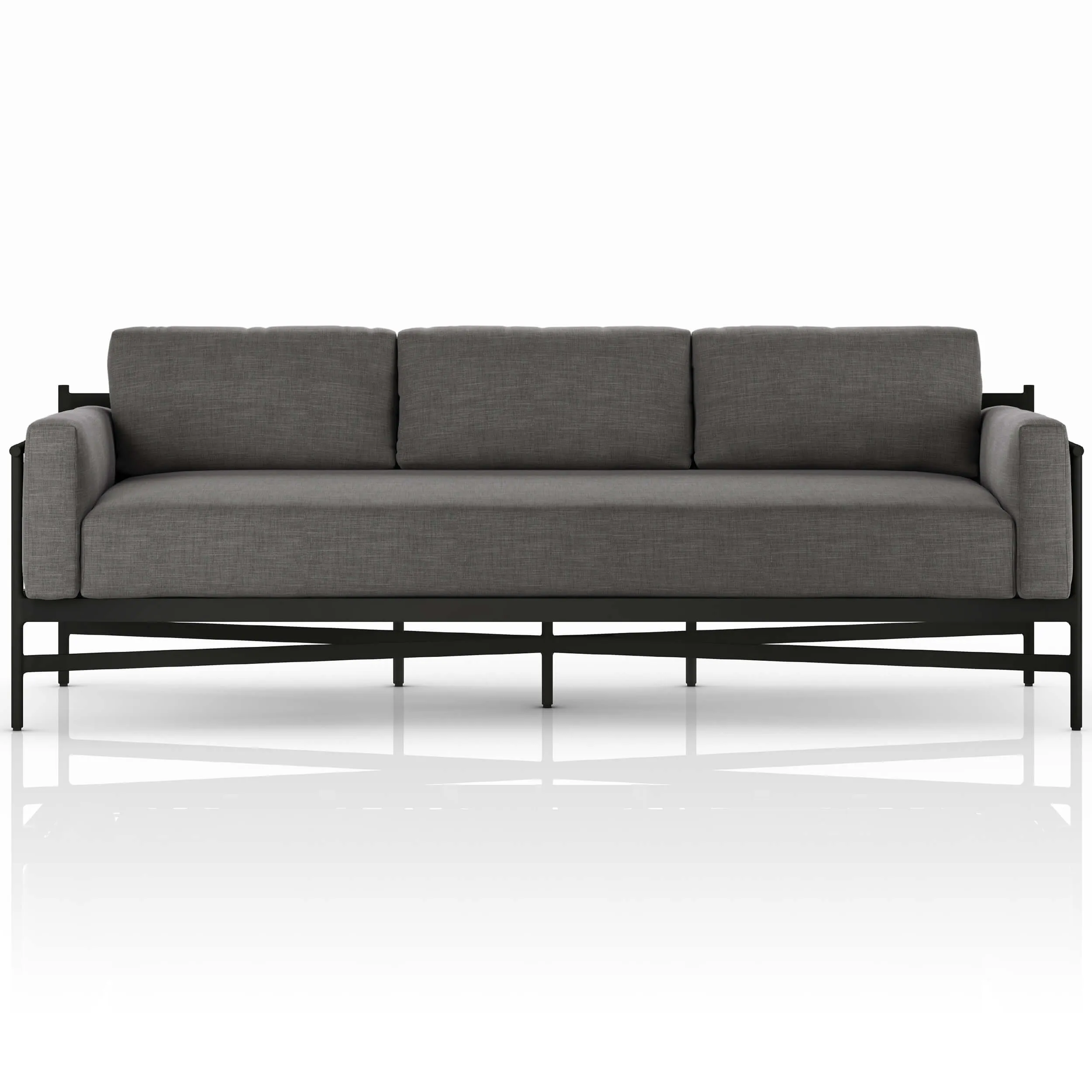 Hearst 99" Outdoor Sofa, Charcoal