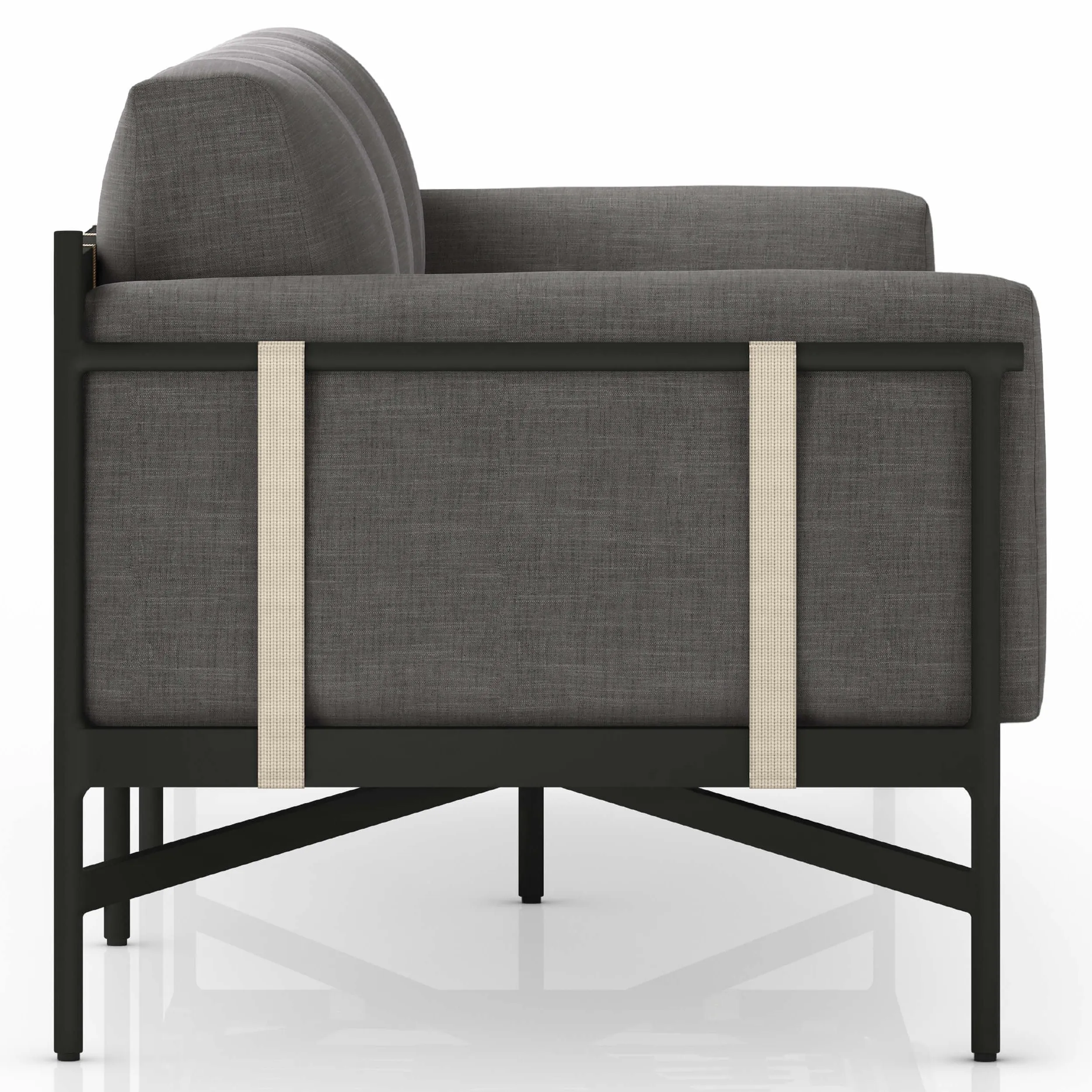 Hearst 99" Outdoor Sofa, Charcoal