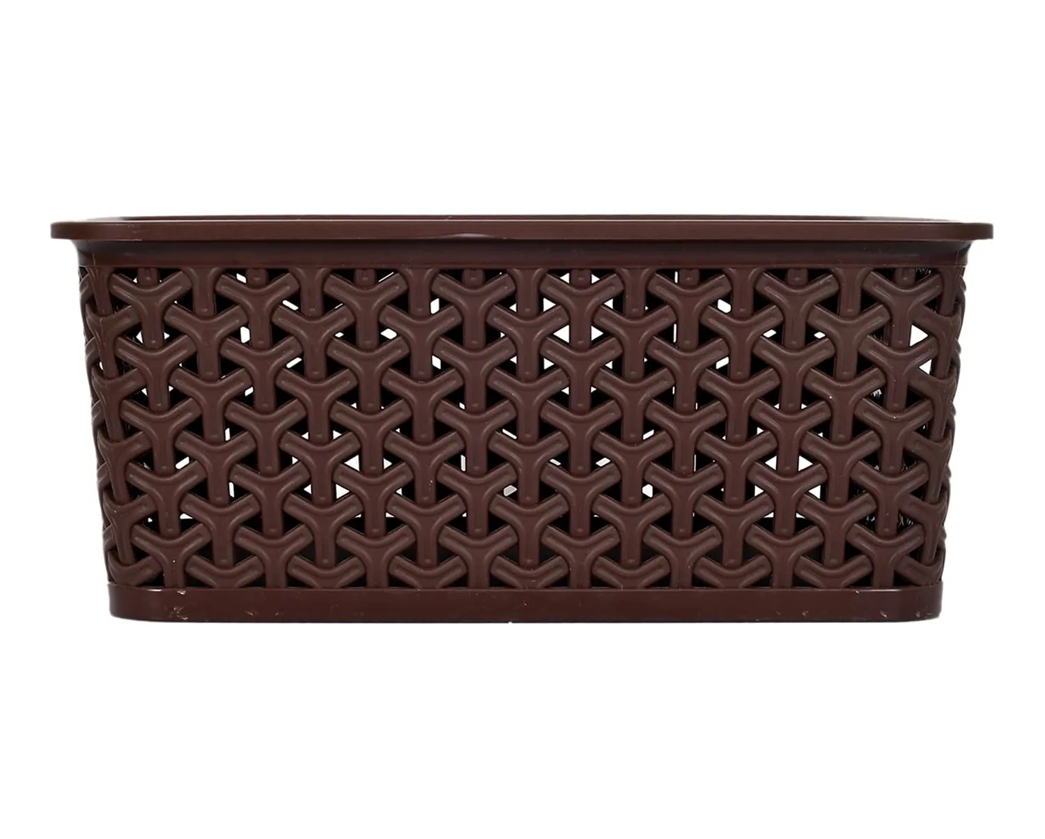 Heart Home Multipurposes Large M 20 Plastic Basket, Organizer For Kitchen, Countertops, Cabinets, Bathrooms Without Lid- Pack of 3 (Brown & Grey & Brown) -46HH0106