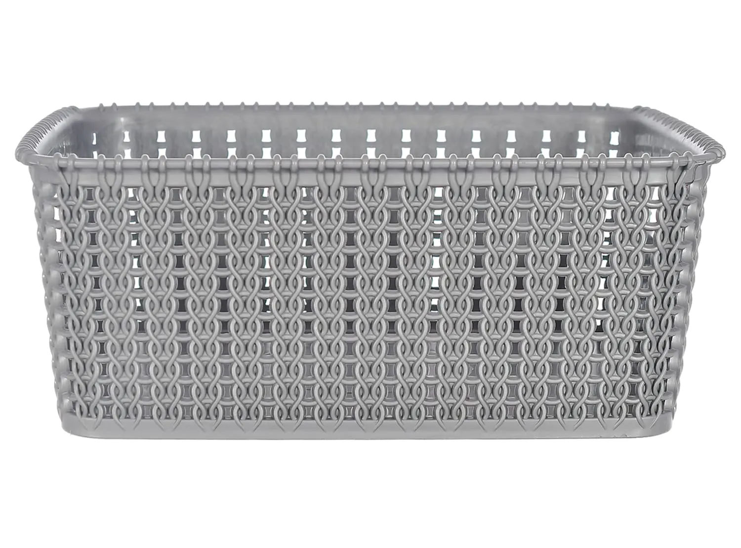 Heart Home Multiuses Large M 20 Plastic Tray/Basket/Organizer Without Lid- Pack of 3 (Grey) -46HH097