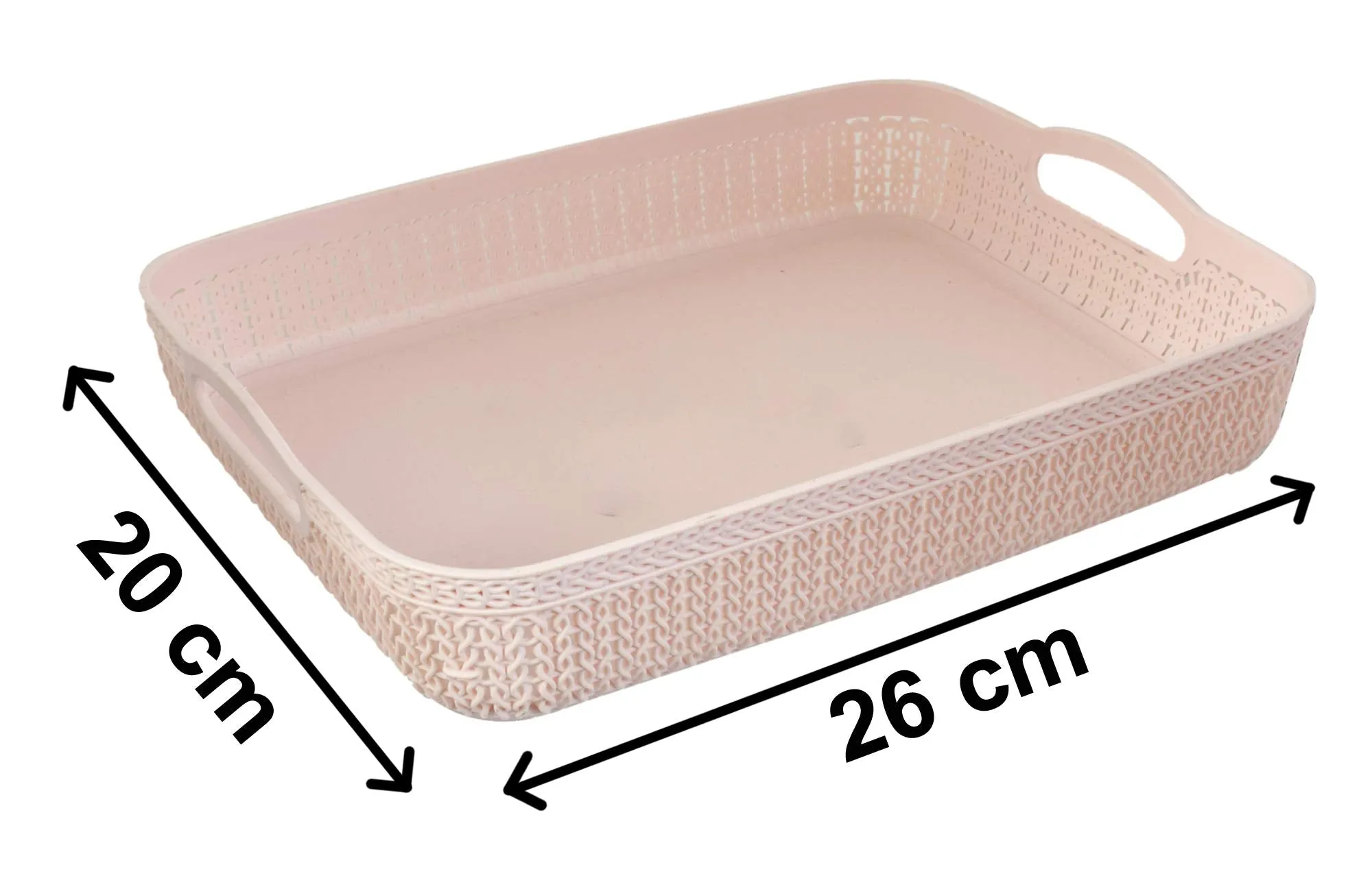 Heart Home Q-4 Unbreakable Plastic Multipurpose Large Size Flexible Storage Baskets/Fruit Vegetable Bathroom Stationary Home Basket with Handles, Multi-HEART10307