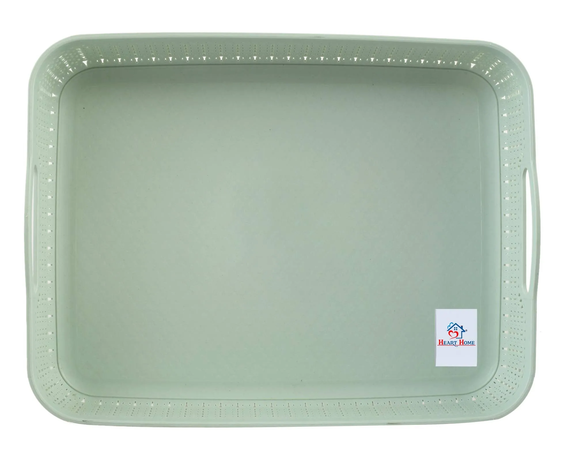 Heart Home Q-4 Unbreakable Plastic Multipurpose Large Size Flexible Storage Baskets/Fruit Vegetable Bathroom Stationary Home Basket with Handles, Multi-HEART10307