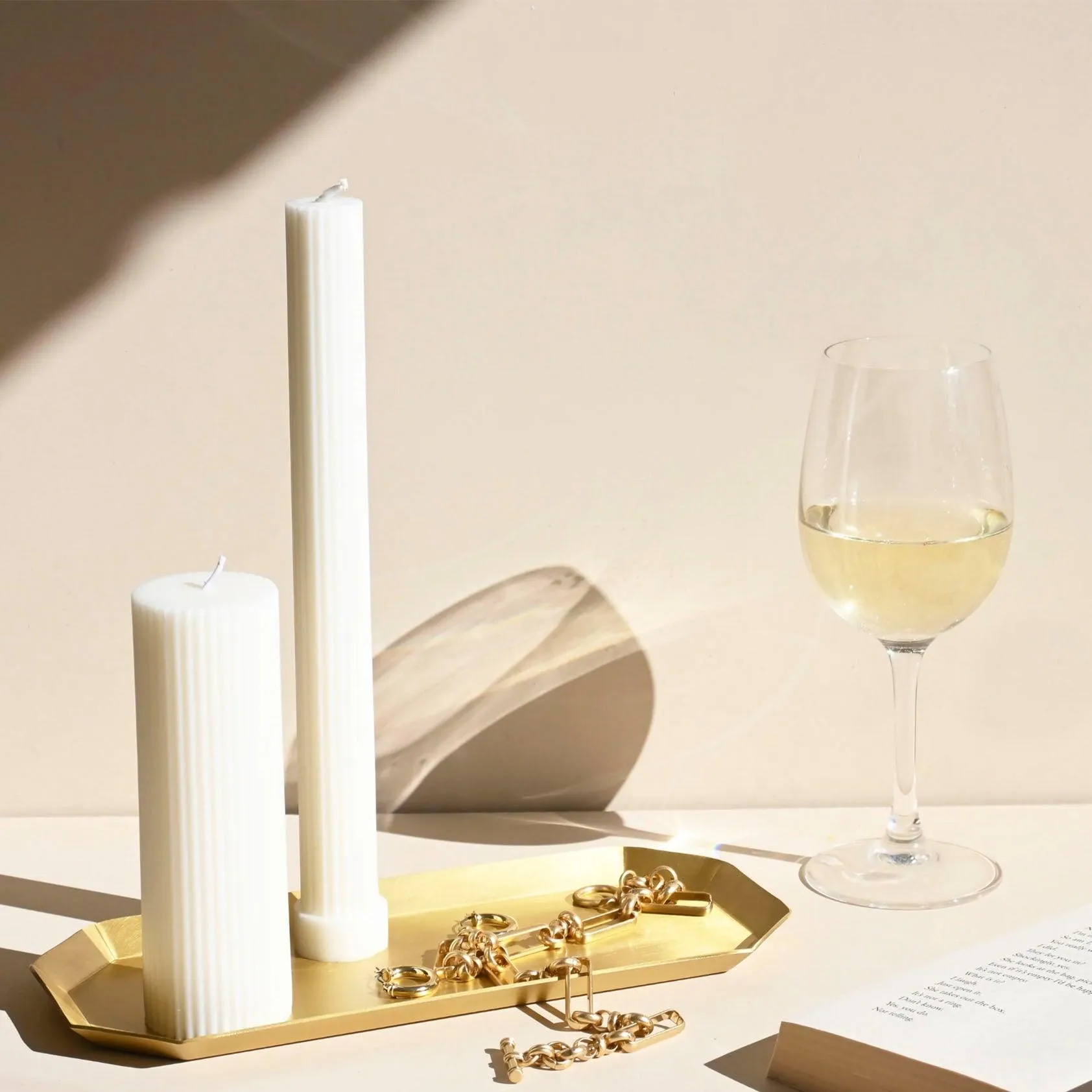 Hexa Brass Candle Tray