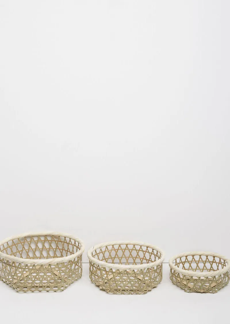 Hexagonal Bamboo Basket Set