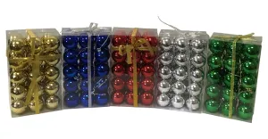 Hometown Holidays 99901 Ball Christmas Ornament, 40 mm H, PVC, Assorted :EA: QUANTITY: 48