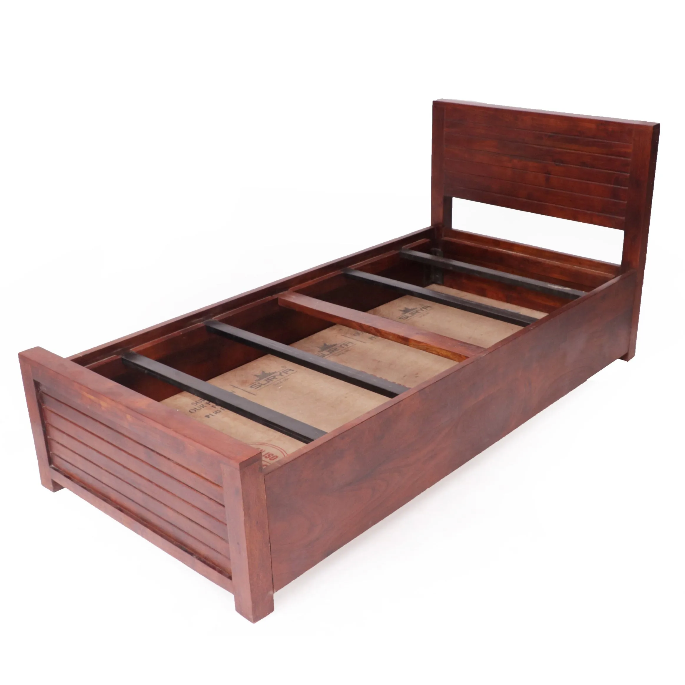Honey Polished Single Bed