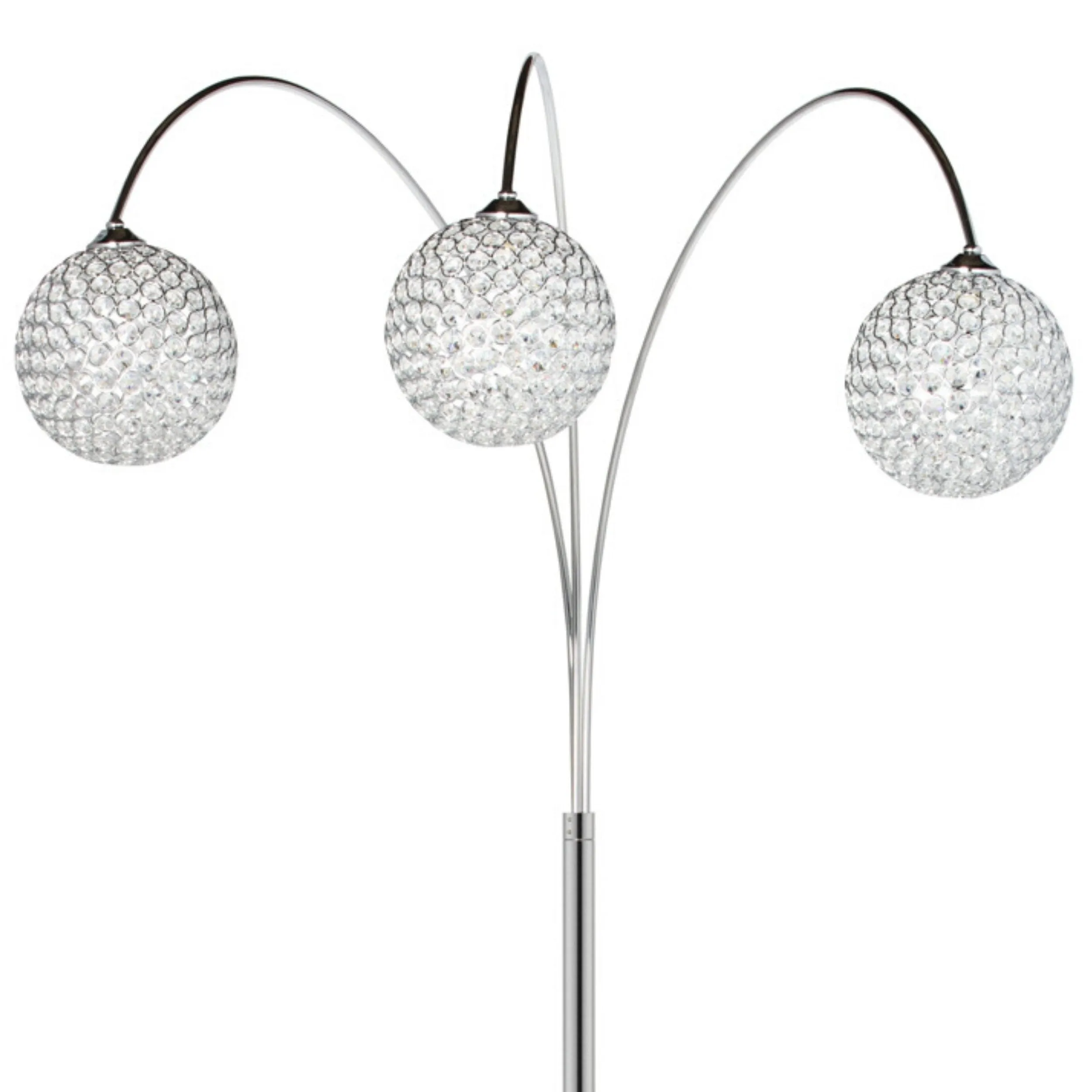 Horizontal Crystal Spheres Floor Lamp // 3 Light