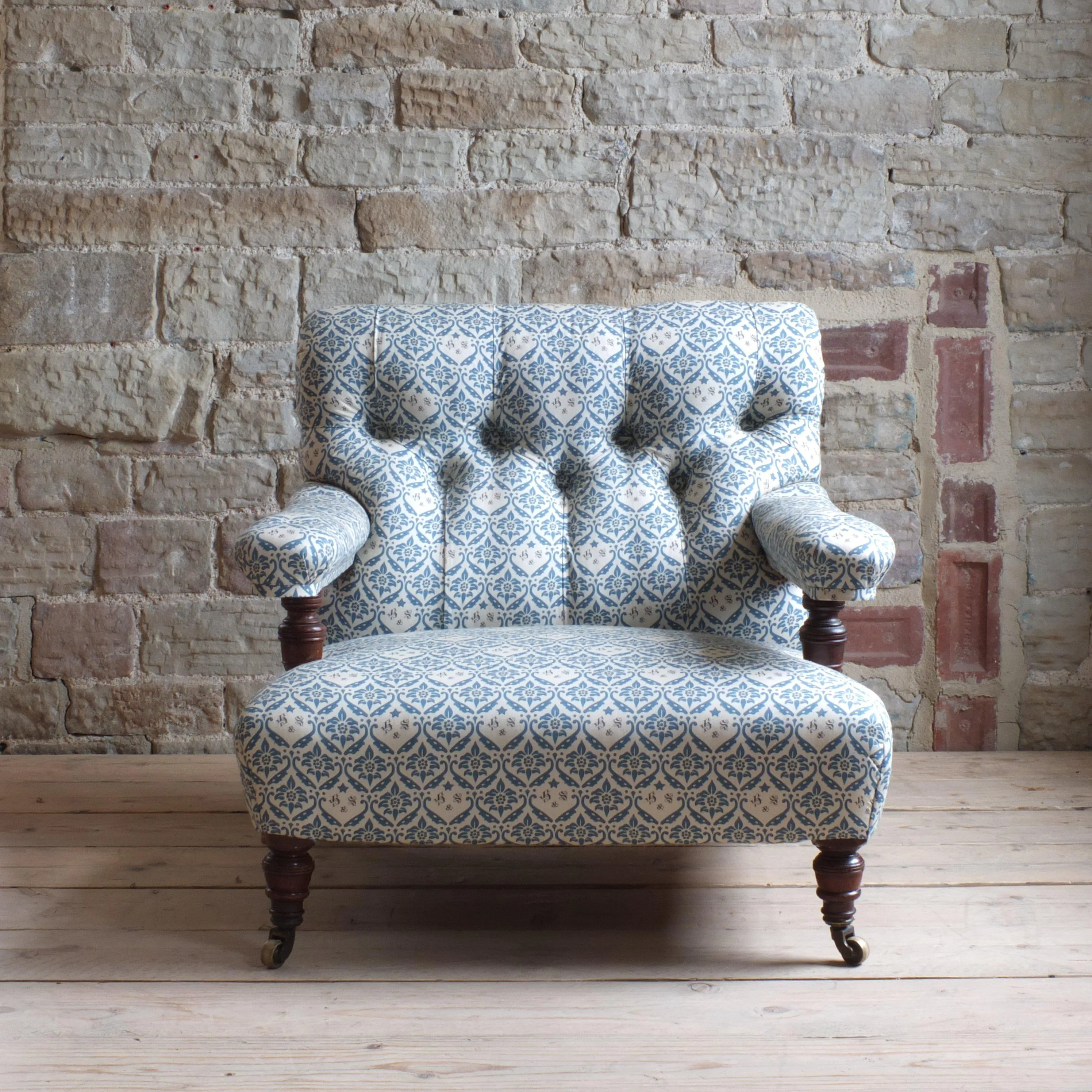 Howard and son's open arm chair c1880