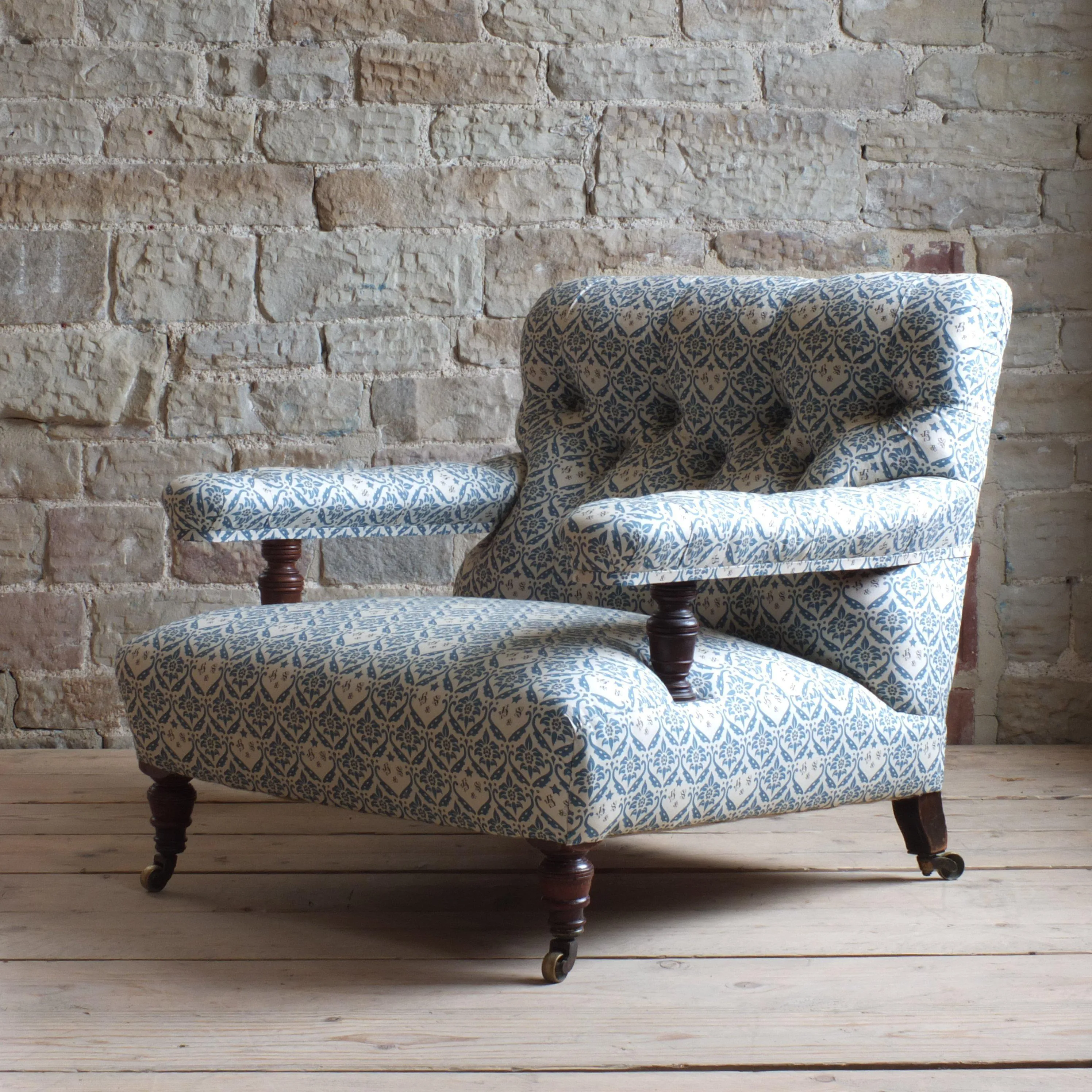 Howard and son's open arm chair c1880
