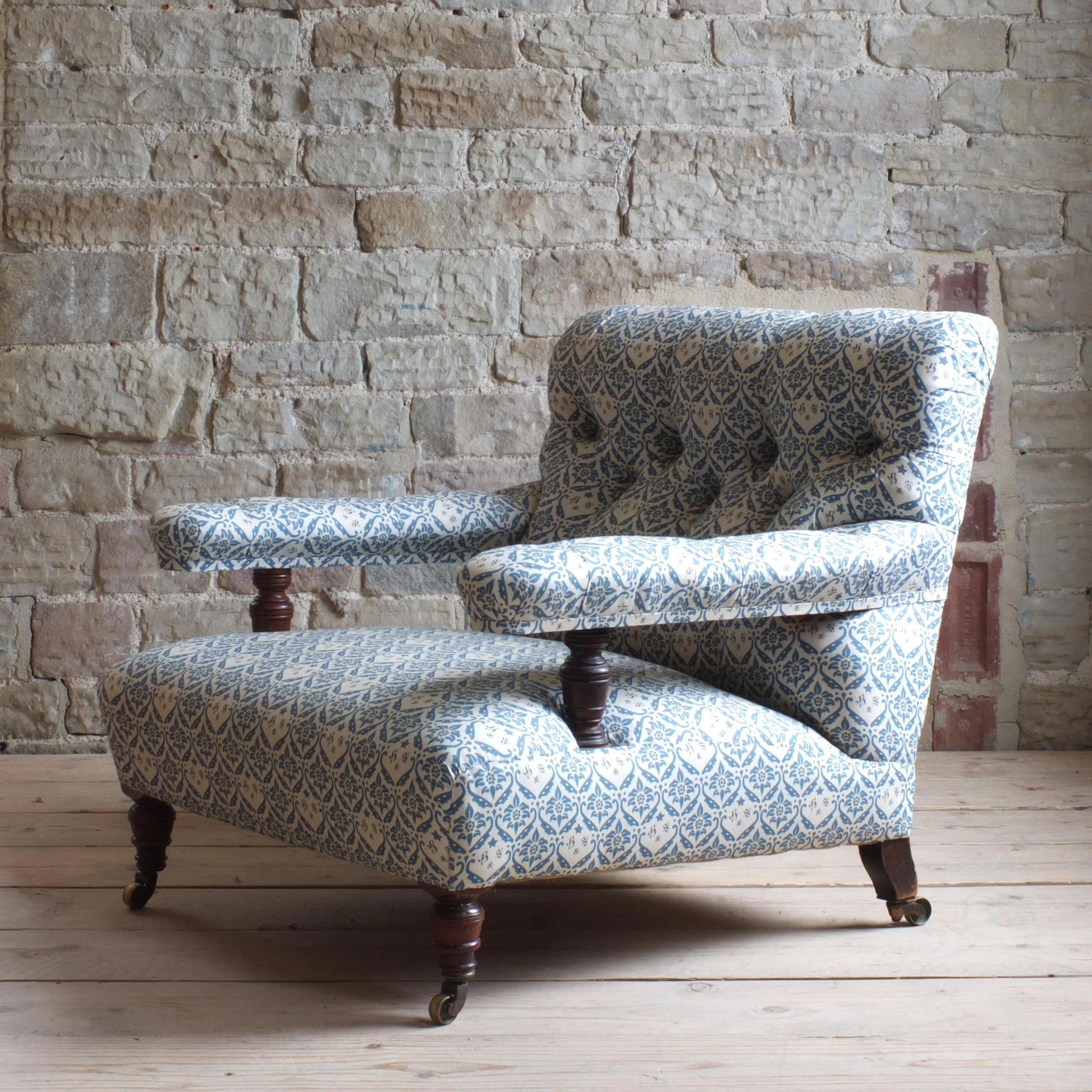 Howard and son's open arm chair c1880