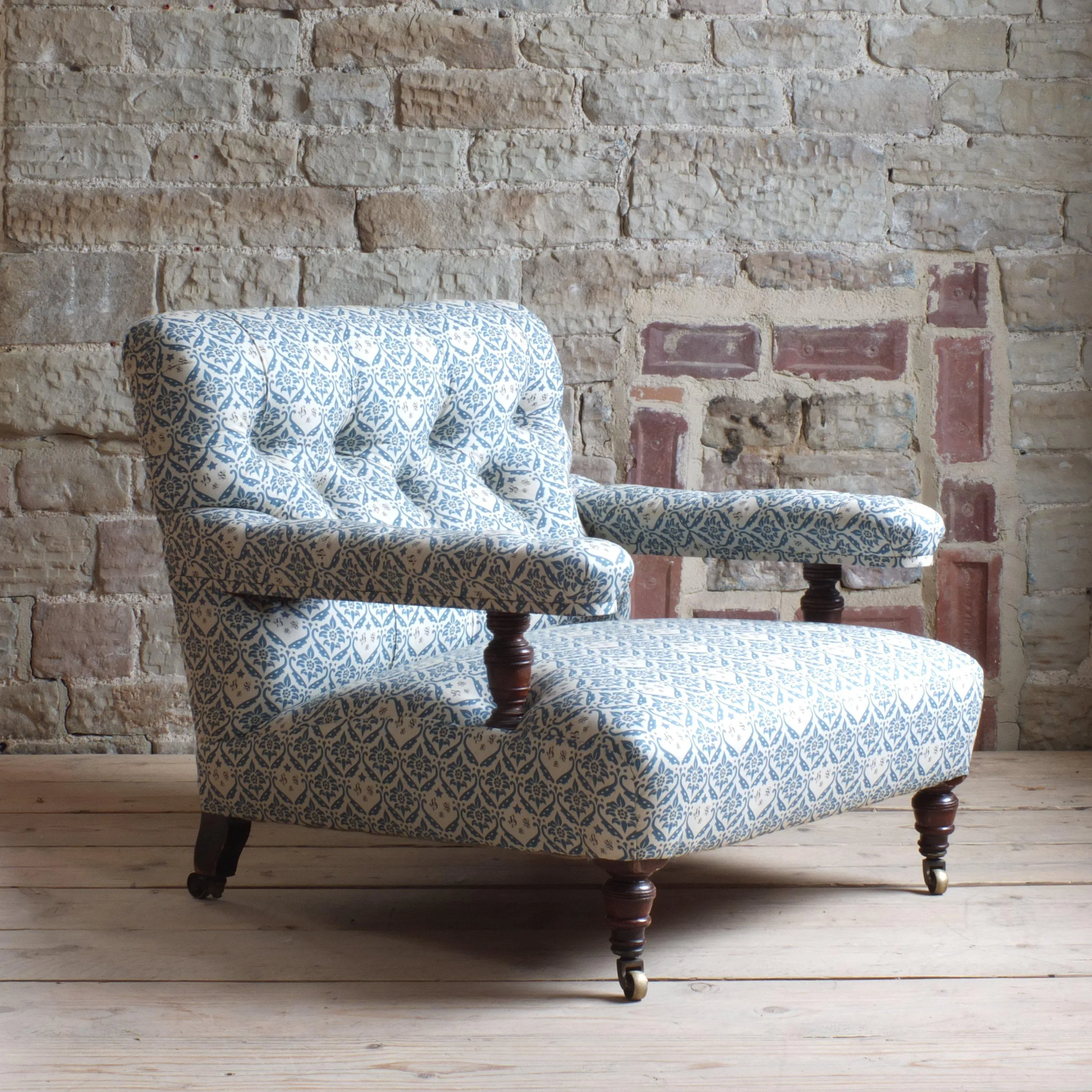 Howard and son's open arm chair c1880