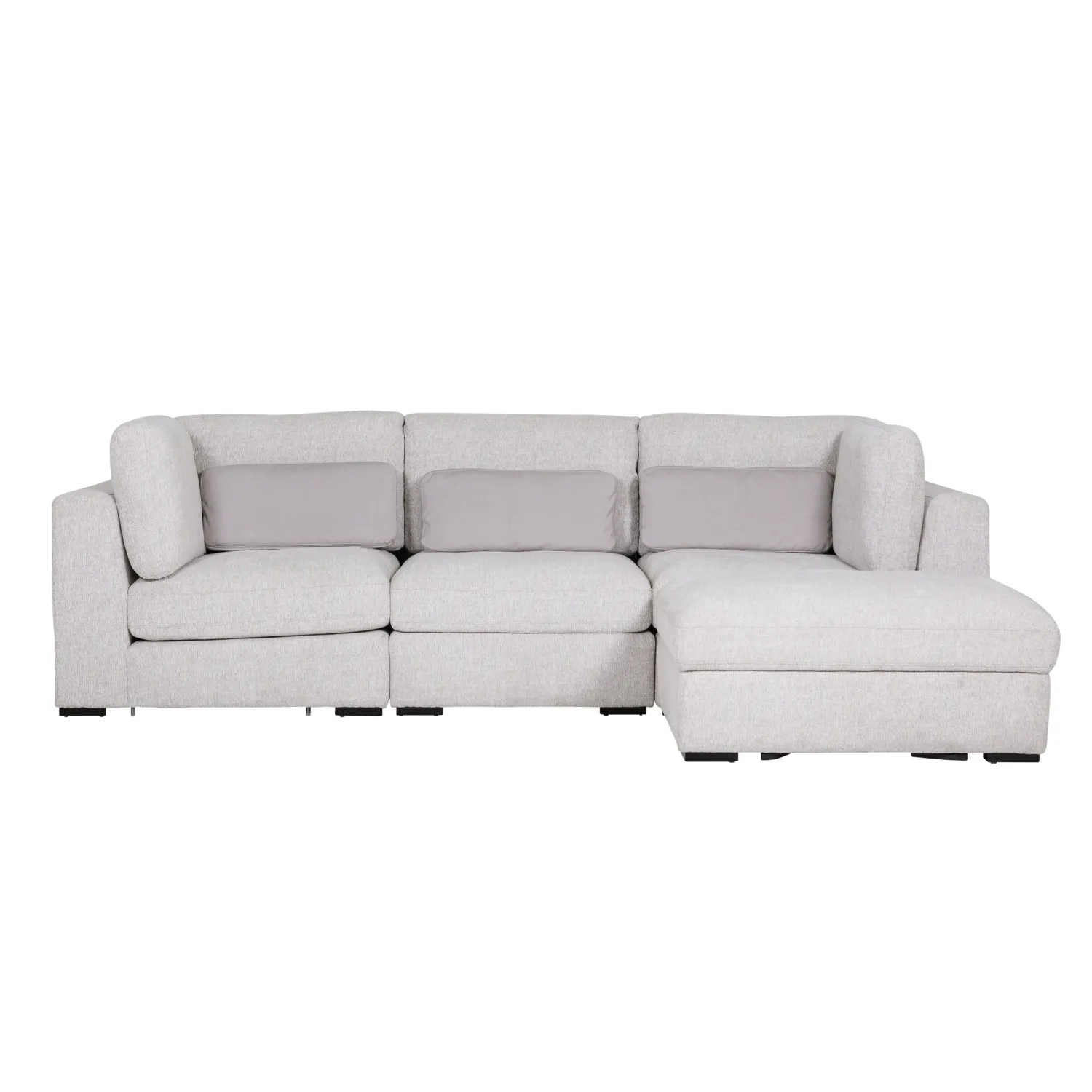 Humphrey Footstool with Storage Light Grey