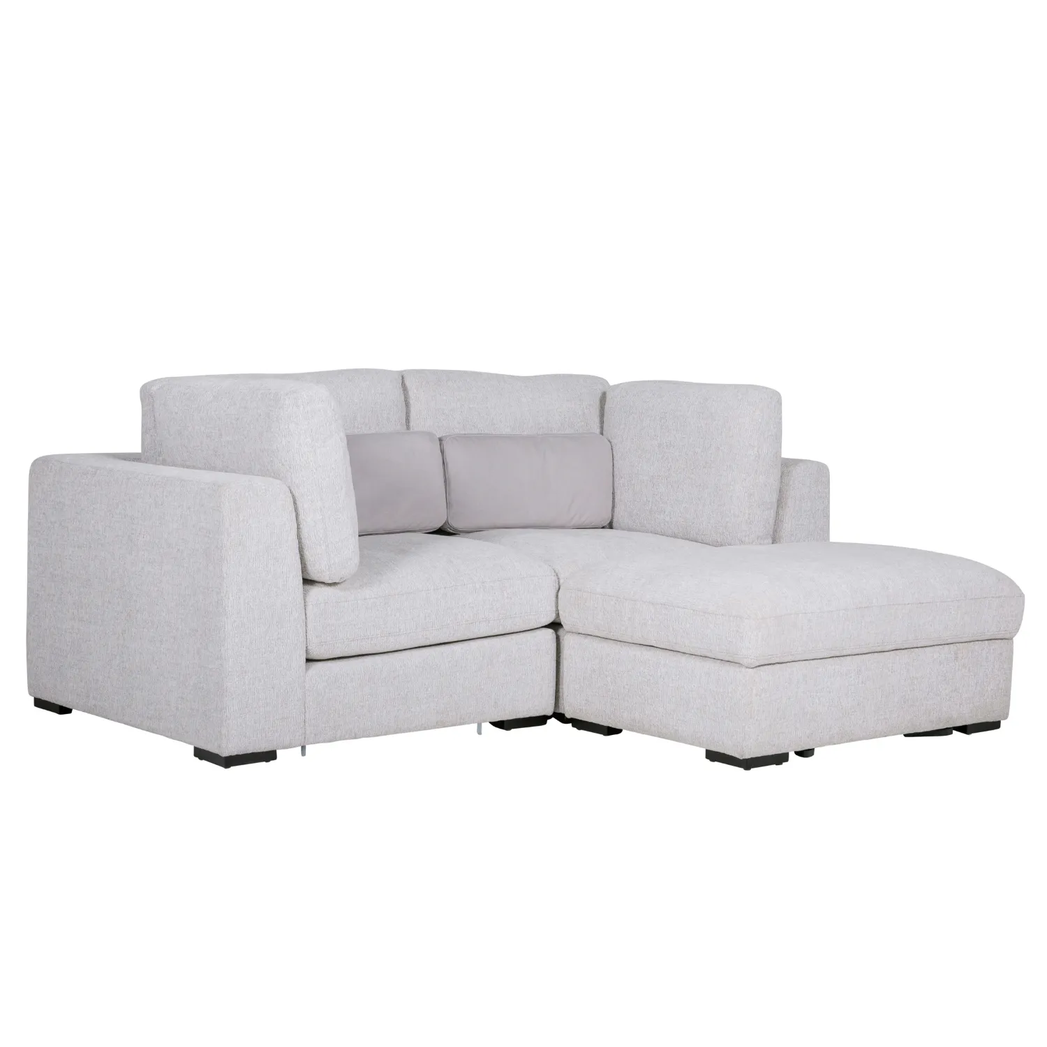 Humphrey Footstool with Storage Light Grey