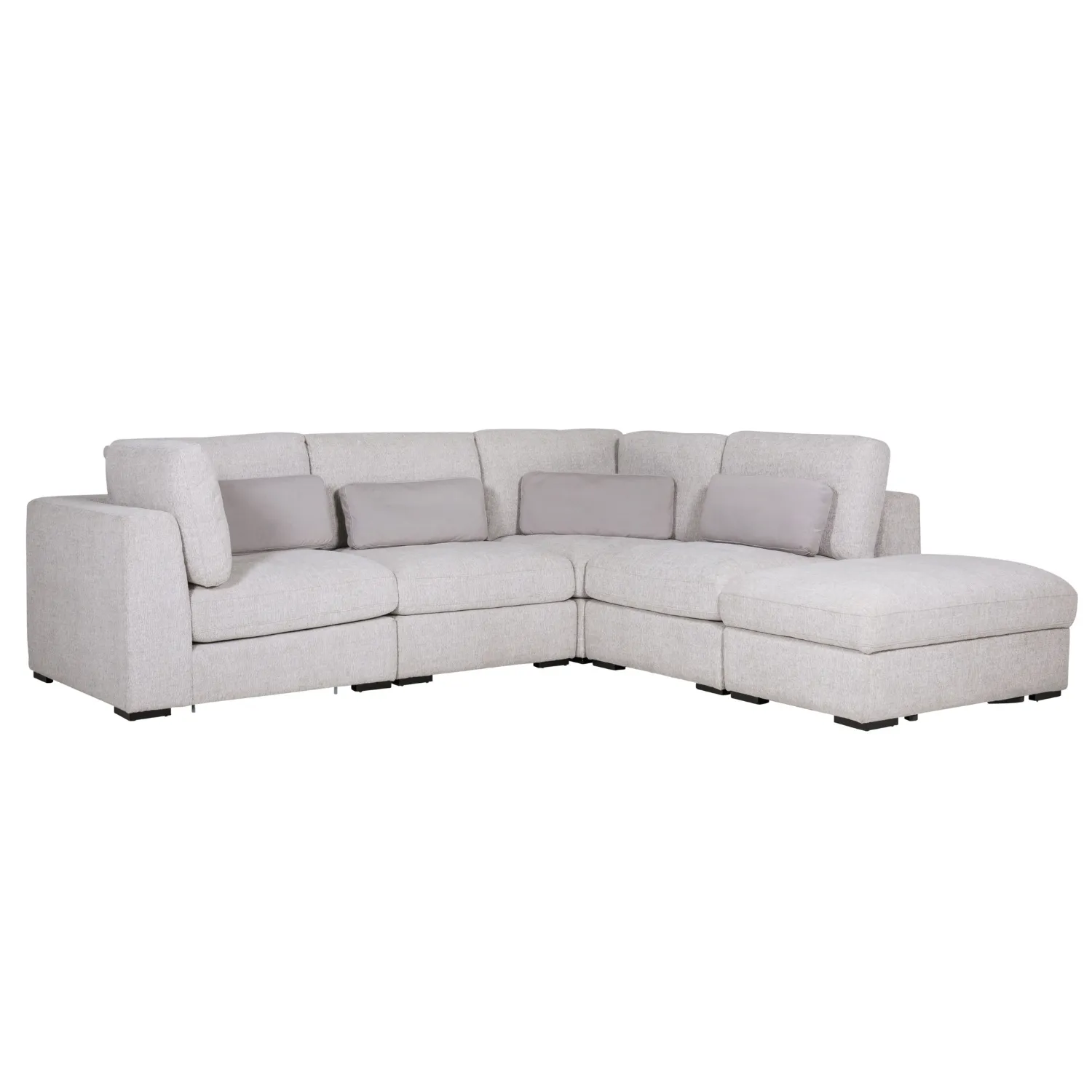 Humphrey Footstool with Storage Light Grey