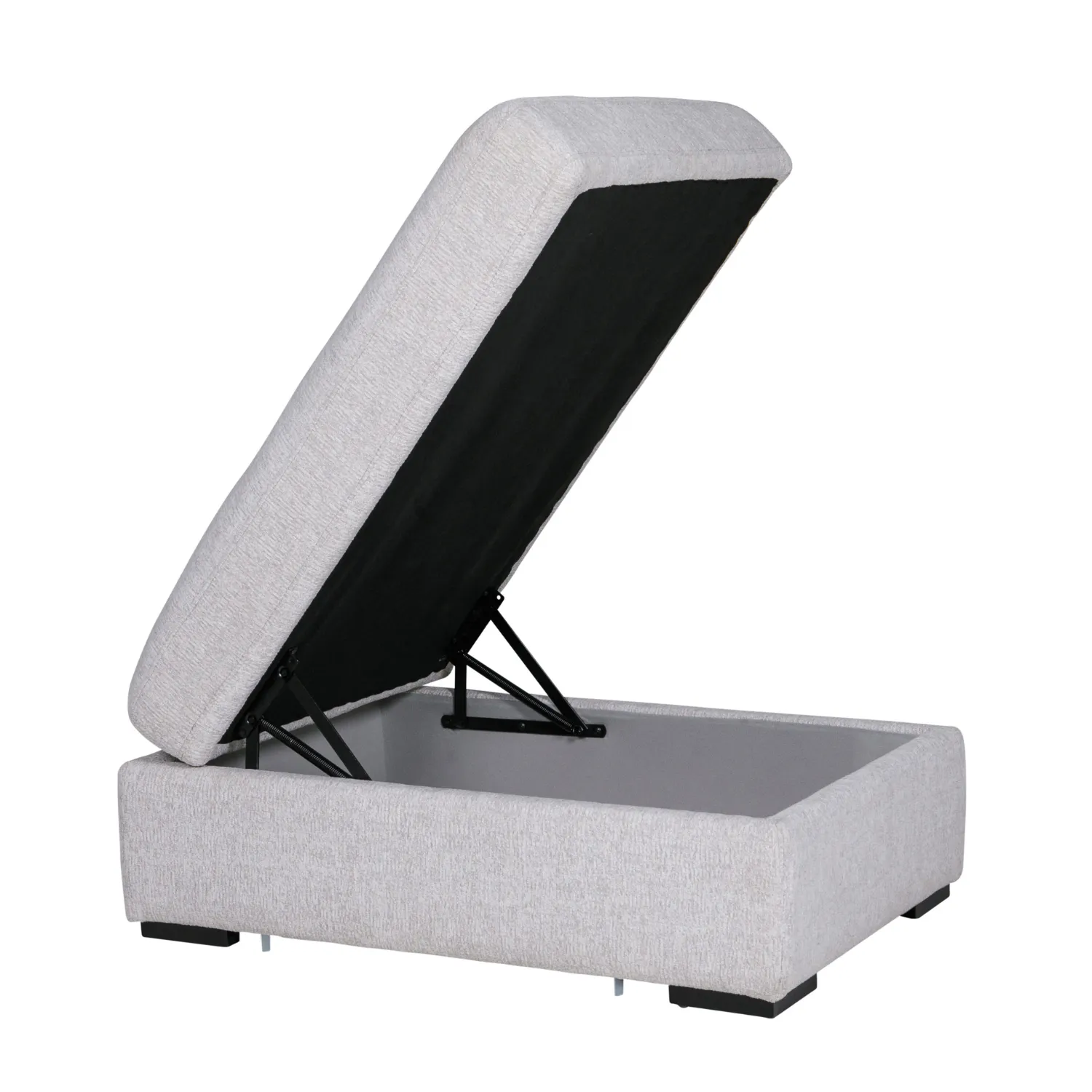 Humphrey Footstool with Storage Light Grey
