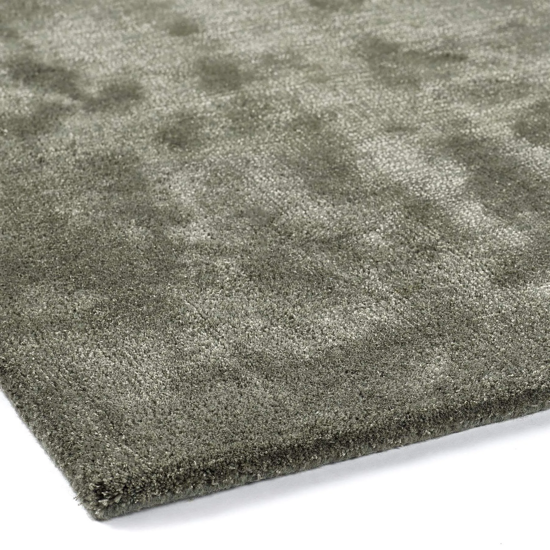 Hush Solid Olive Luxury Rug