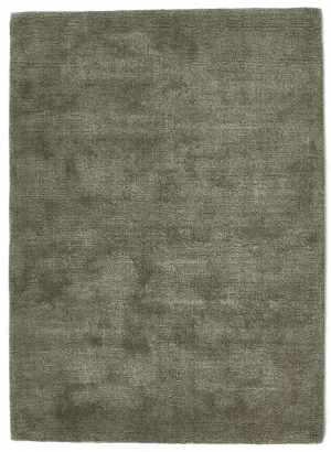 Hush Solid Olive Luxury Rug